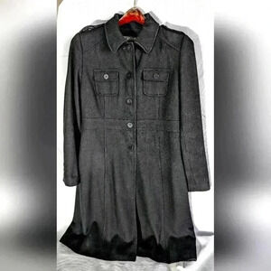 Women's Kenneth  Cole Black trench coat sz 12